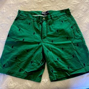 Men’s Polo Prospect shorts green w/blue 🐎 waist 35 like new ready for spring!